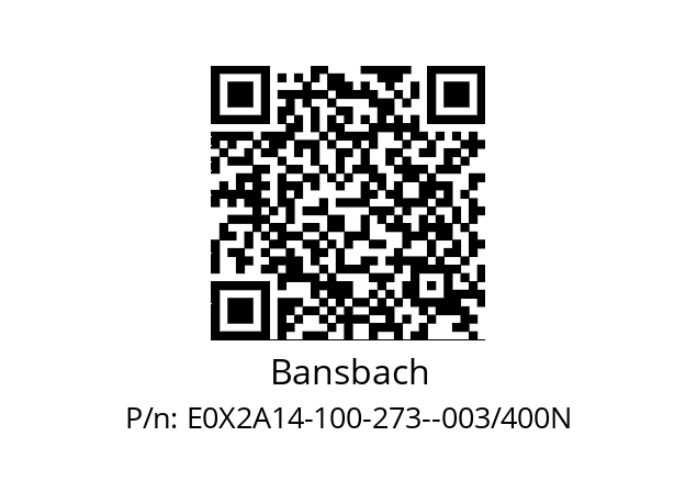   Bansbach E0X2A14-100-273--003/400N