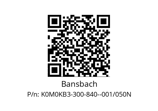   Bansbach K0M0KB3-300-840--001/050N