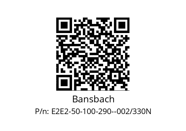   Bansbach E2E2-50-100-290--002/330N