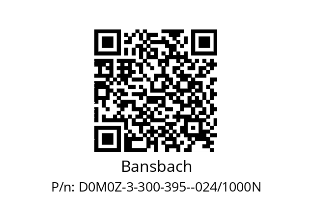   Bansbach D0M0Z-3-300-395--024/1000N