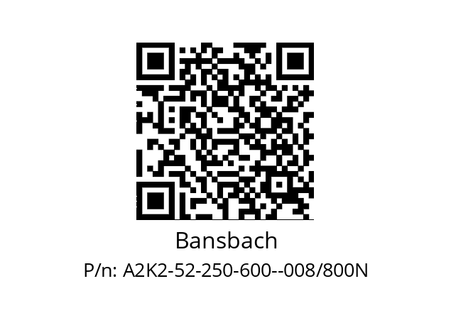   Bansbach A2K2-52-250-600--008/800N