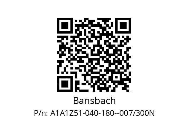   Bansbach A1A1Z51-040-180--007/300N