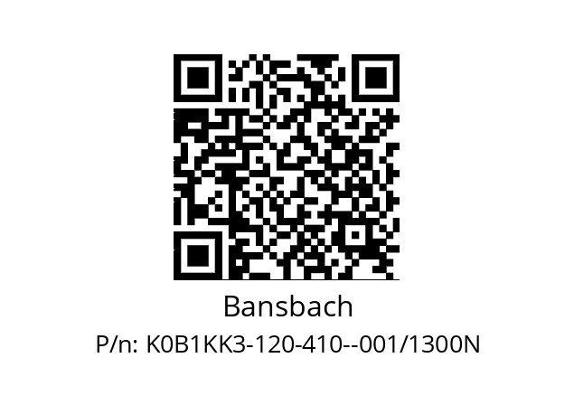   Bansbach K0B1KK3-120-410--001/1300N