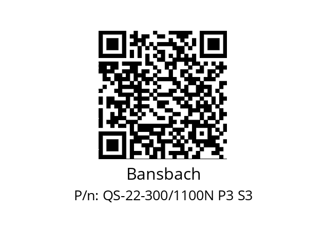   Bansbach QS-22-300/1100N P3 S3