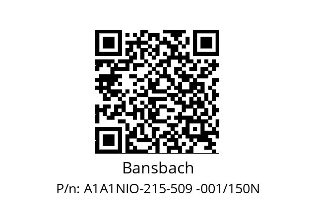   Bansbach A1A1NIO-215-509 -001/150N