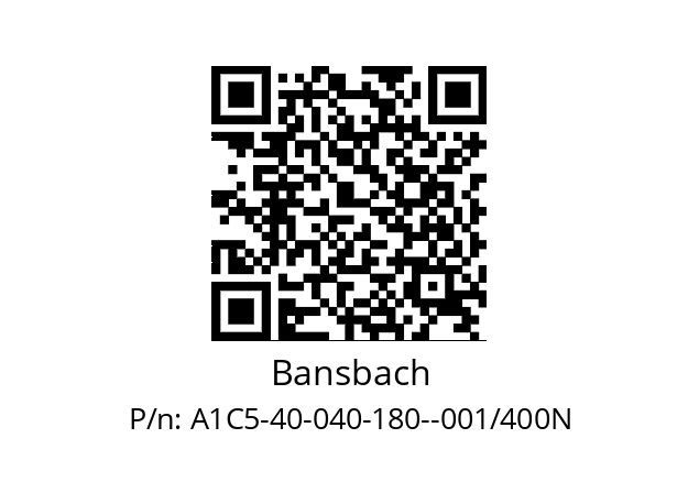   Bansbach A1C5-40-040-180--001/400N