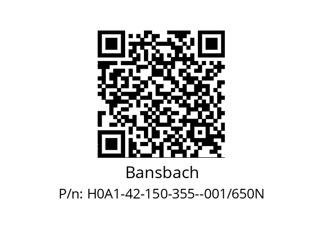   Bansbach H0A1-42-150-355--001/650N