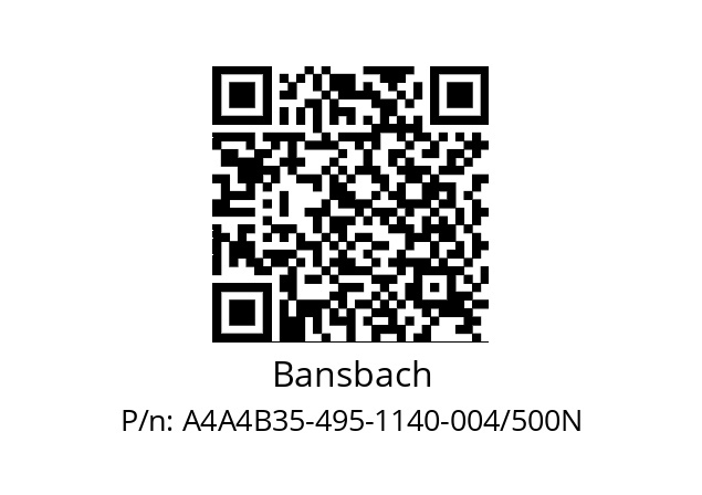   Bansbach A4A4B35-495-1140-004/500N