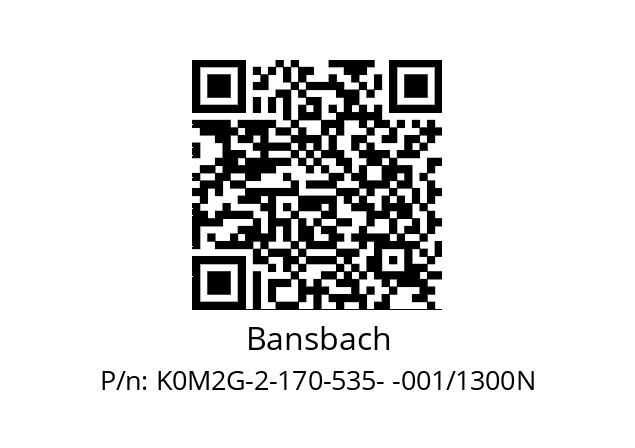   Bansbach K0M2G-2-170-535- -001/1300N