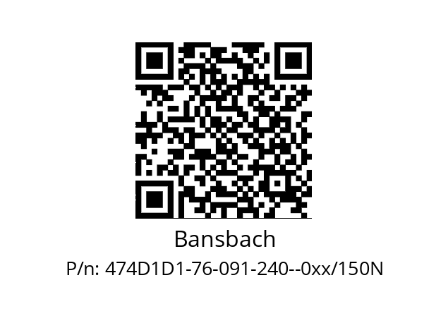   Bansbach 474D1D1-76-091-240--0xx/150N