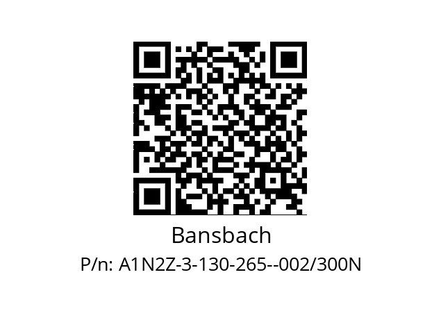   Bansbach A1N2Z-3-130-265--002/300N