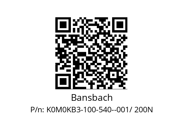   Bansbach K0M0KB3-100-540--001/ 200N