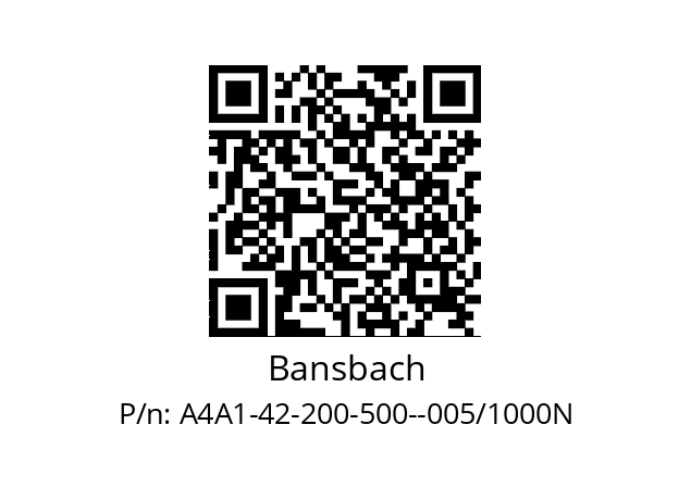   Bansbach A4A1-42-200-500--005/1000N