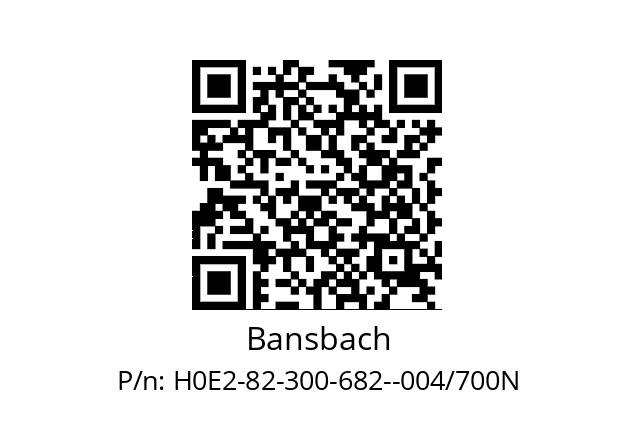   Bansbach H0E2-82-300-682--004/700N