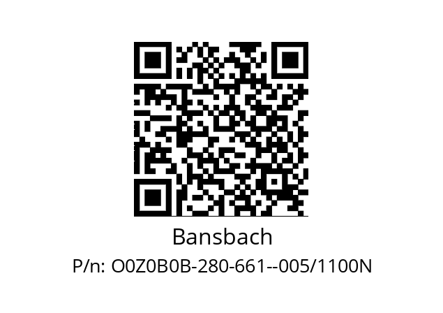   Bansbach O0Z0B0B-280-661--005/1100N