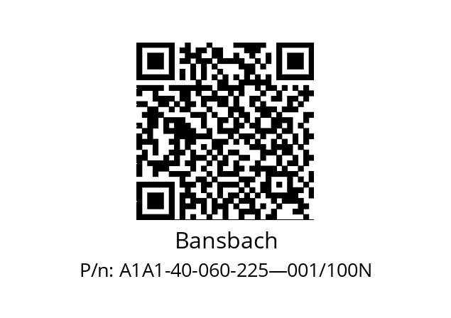   Bansbach A1A1-40-060-225—001/100N