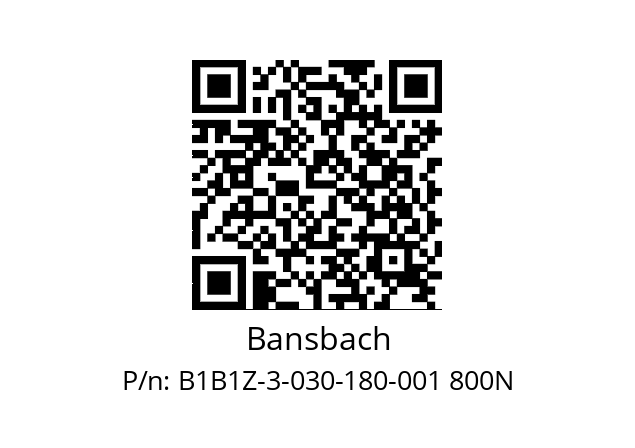   Bansbach B1B1Z-3-030-180-001 800N