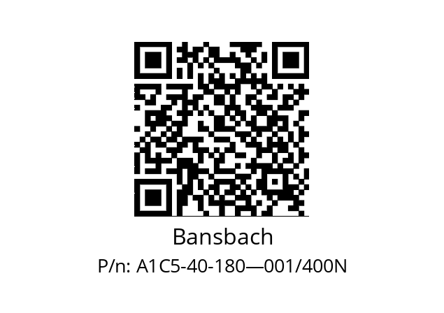   Bansbach A1C5-40-180—001/400N