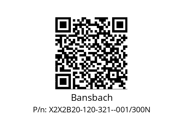   Bansbach X2X2B20-120-321--001/300N