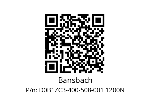   Bansbach D0B1ZC3-400-508-001 1200N