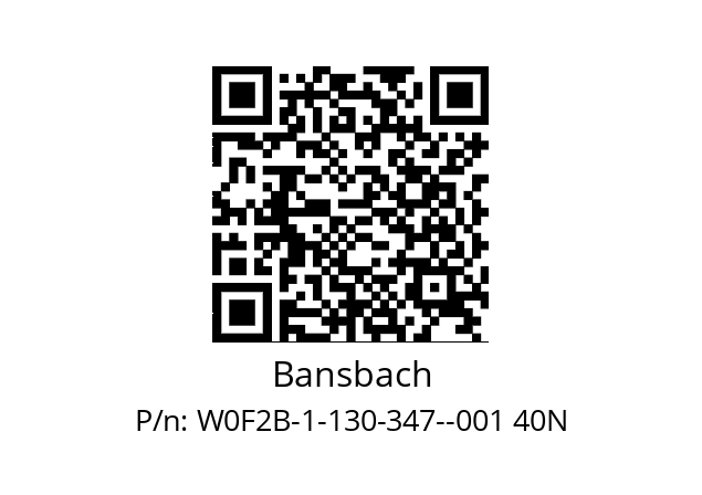   Bansbach W0F2B-1-130-347--001 40N