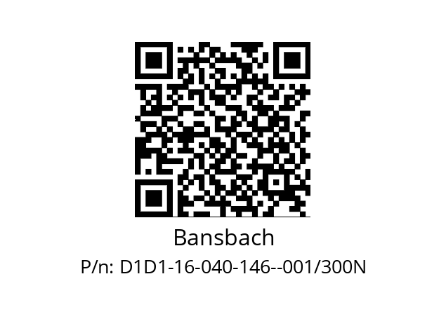   Bansbach D1D1-16-040-146--001/300N