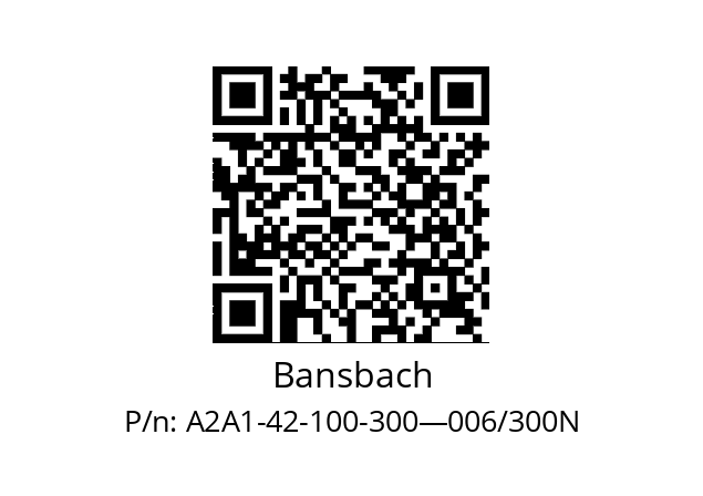   Bansbach A2A1-42-100-300—006/300N