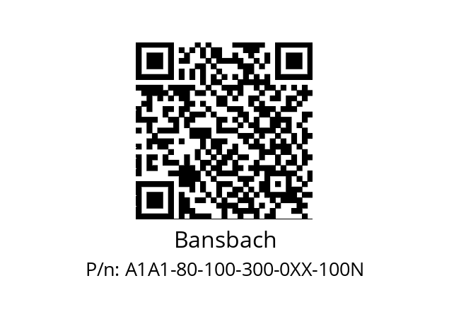   Bansbach A1A1-80-100-300-0XX-100N