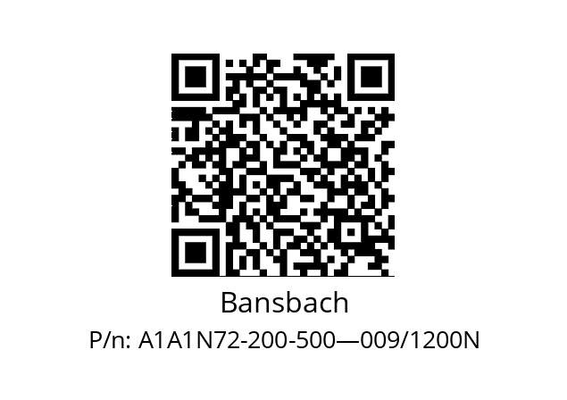   Bansbach A1A1N72-200-500—009/1200N