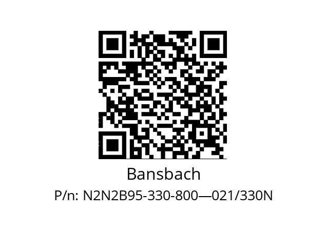   Bansbach N2N2B95-330-800—021/330N