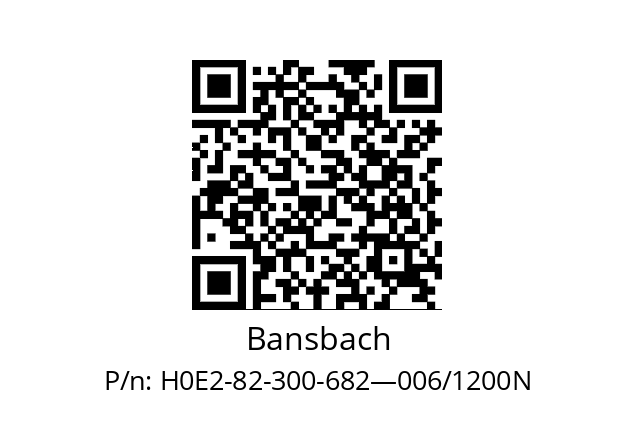   Bansbach H0E2-82-300-682—006/1200N