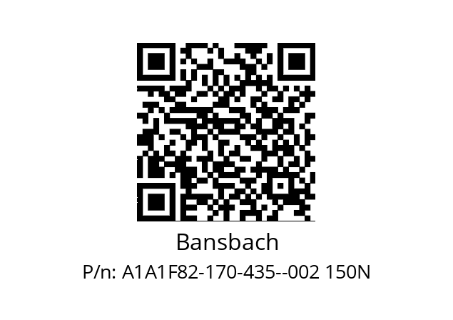   Bansbach A1A1F82-170-435--002 150N