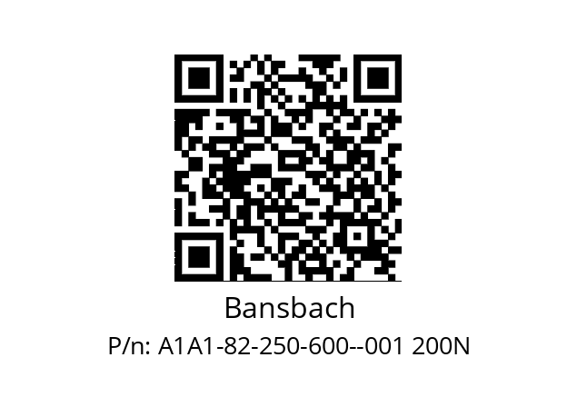   Bansbach A1A1-82-250-600--001 200N