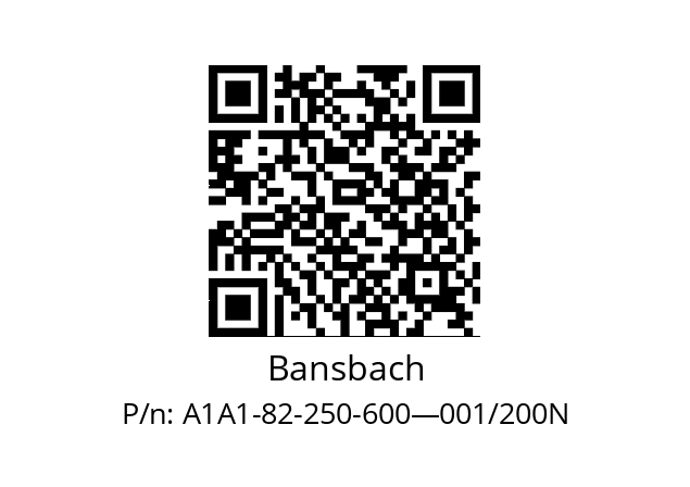   Bansbach A1A1-82-250-600—001/200N