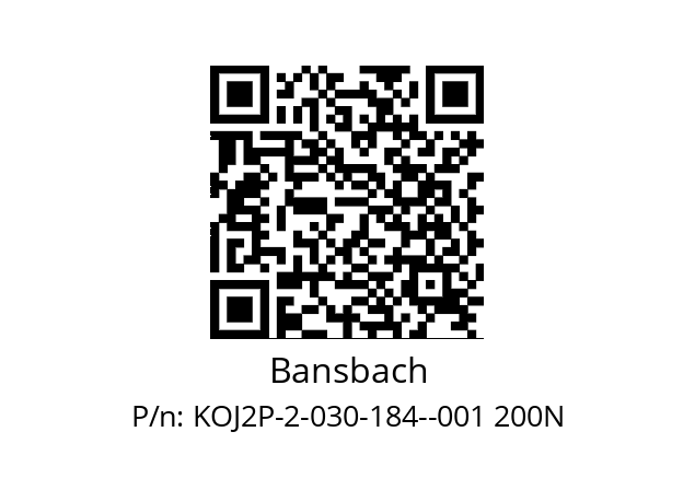   Bansbach KOJ2P-2-030-184--001 200N