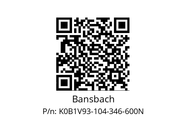   Bansbach K0B1V93-104-346-600N