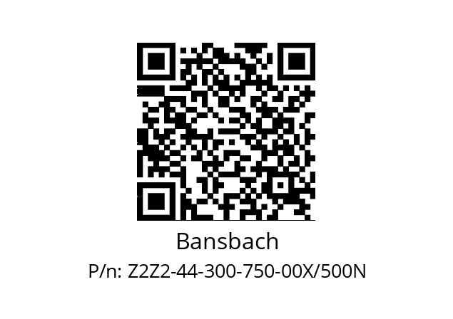   Bansbach Z2Z2-44-300-750-00X/500N