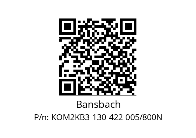   Bansbach KOM2KB3-130-422-005/800N