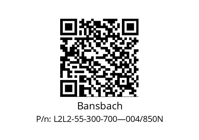   Bansbach L2L2-55-300-700—004/850N