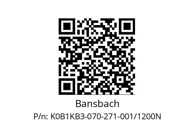   Bansbach K0B1KB3-070-271-001/1200N