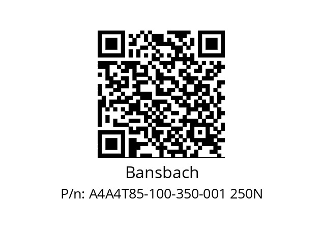   Bansbach A4A4T85-100-350-001 250N