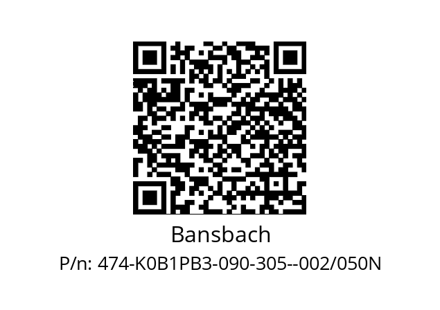   Bansbach 474-K0B1PB3-090-305--002/050N