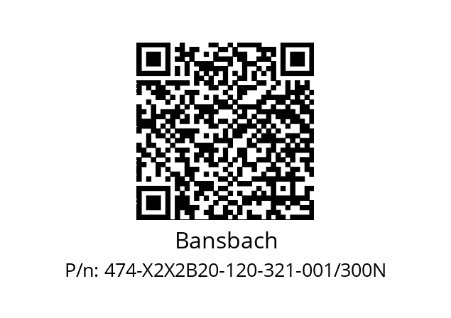   Bansbach 474-X2X2B20-120-321-001/300N