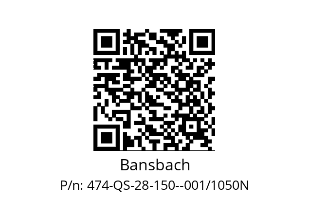   Bansbach 474-QS-28-150--001/1050N