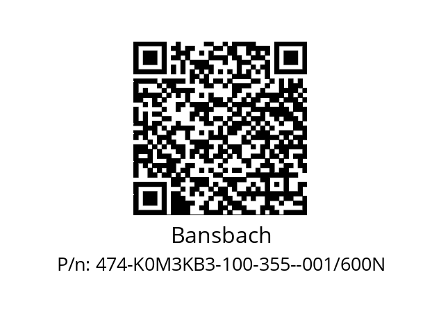   Bansbach 474-K0M3KB3-100-355--001/600N