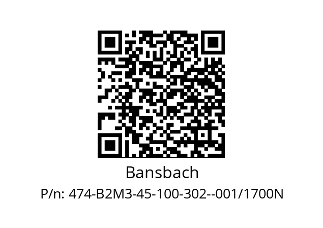   Bansbach 474-B2M3-45-100-302--001/1700N