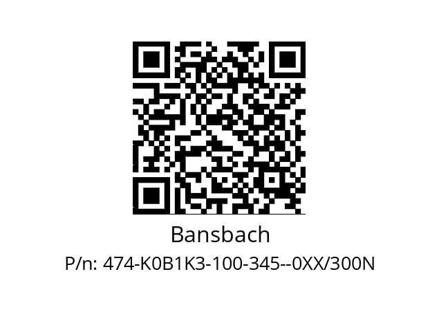   Bansbach 474-K0B1K3-100-345--0XX/300N