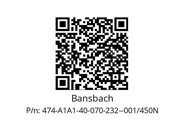   Bansbach 474-A1A1-40-070-232--001/450N