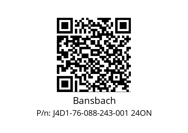   Bansbach J4D1-76-088-243-001 24ON