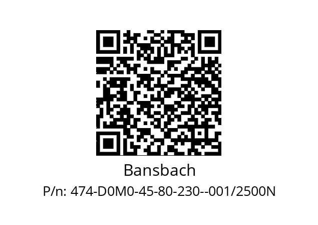   Bansbach 474-D0M0-45-80-230--001/2500N